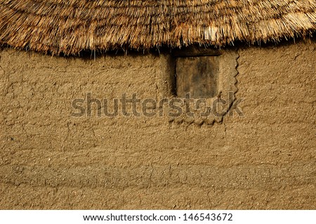 Mud house in the Man dara Mountains region of Cameroon, West Africa. The Mandara Mountains are a volcanic range extending about 200 kilometer along the northern part of the Cameroon-Nigeria border.