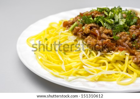 Chinese style Spaghetti meat sauce