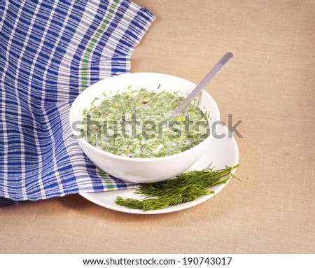 Okroshka - Russian Cold vegetable Soup