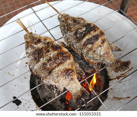 Fish were burned food