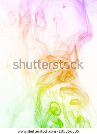 Fantasy smoke abstract on white background.