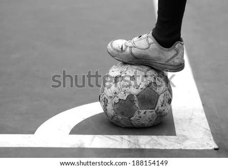 old football , holding football , old shoe , black and white , B&W