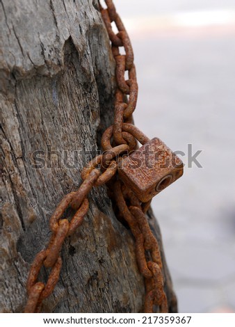 Old Lock and chain
