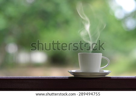 Morning coffee cup