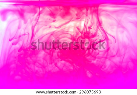 art of purple ink splash in water backgroud