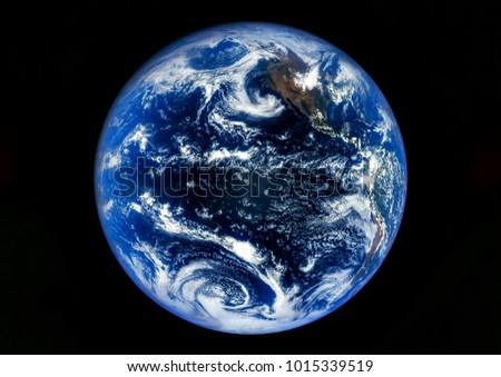 Earth globe isolated on black background. The world is planet earth and all life upon it. Earth is the third planet from the Sun.Design for Education, Science. Elements of this image furnished by NASA