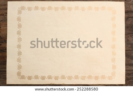 paper old note blank boarder frame wooden  background