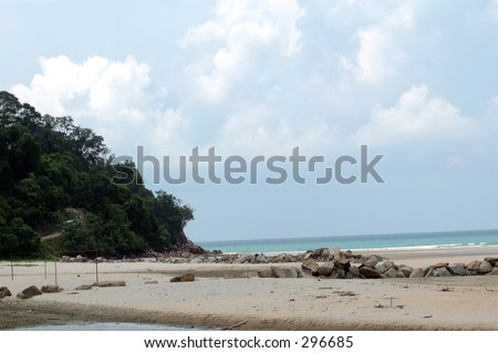 Scenery of Cherating Beach, Pahang Malaysia