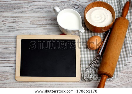 Cooking concept. Ingredients and kitchen tools