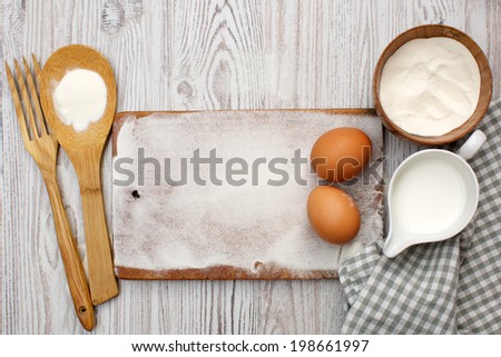 Cooking concept. Ingredients and kitchen tools