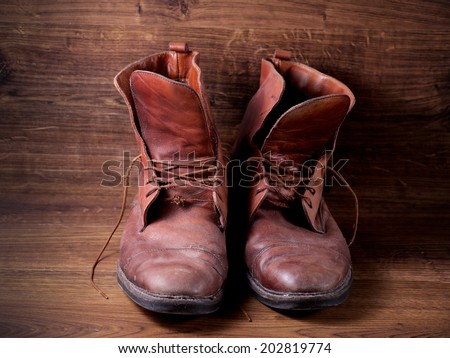 A pair of old boots