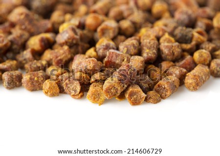 bee bread isolated on white background