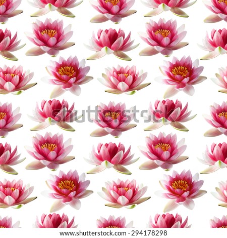Lotus flowers seamless pattern
