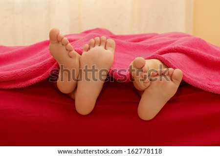 soles of the feet of childrens