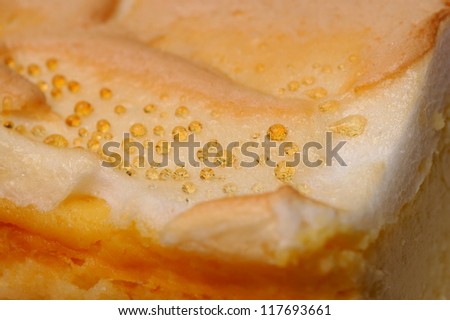 macro drops on cheesecake ( pie, cake )