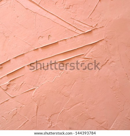 Grain orange paint concrete wall grunge background or texture