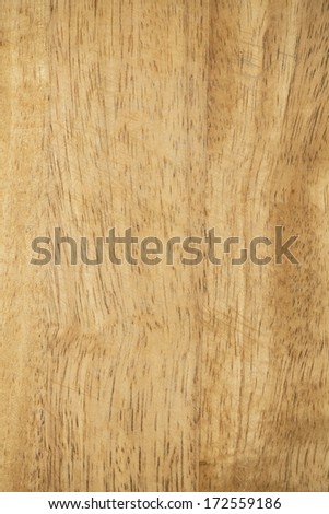 Old grunge wooden kitchen desk background texture. Full frame detail of a worn butcher block cutting board