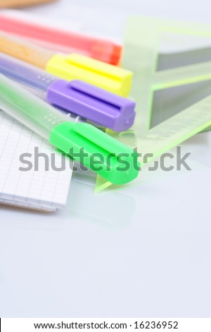 back to school, close-up, school supplies