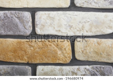 Renovation at home wall clinker tile brick as background texture