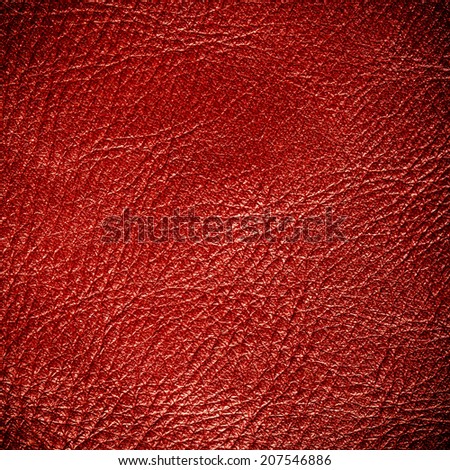 Red leather texture closeup grunge background. Country western background, cowboy rawhide design, abstract pattern. Square format