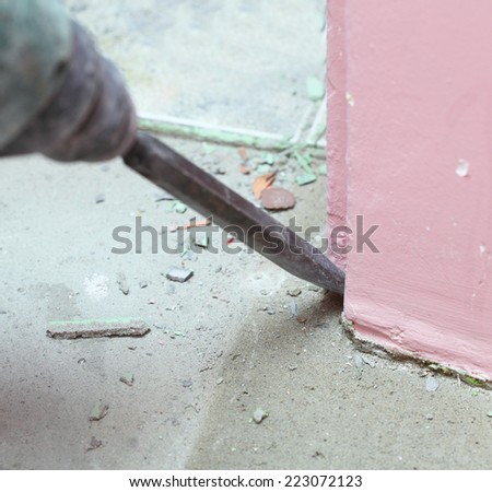 demolition hammer mason manual work floor tool