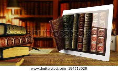 load old books in a digital library