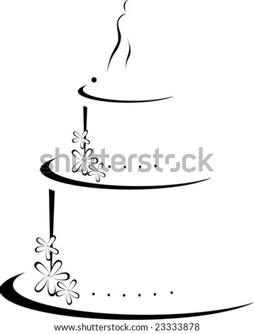 wedding cake clipart black