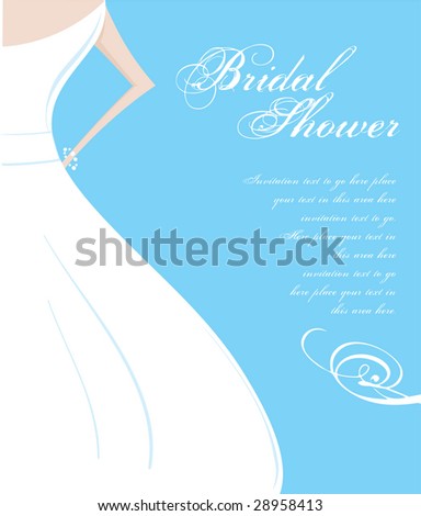 stock vector Wedding Shower Invitation panel