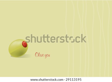 Olive You Card