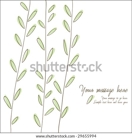 stock vector Greeting Card or Invitation wedding or party with vine 
