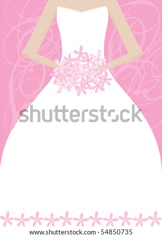 stock vector Wedding Bridal Shower Invitation Panel Area for your text
