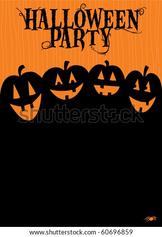 Halloween Party Invitations on Halloween Party Invitation Stock Vector 60696859   Shutterstock