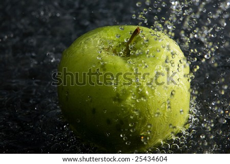 fresh Fruit and water drops