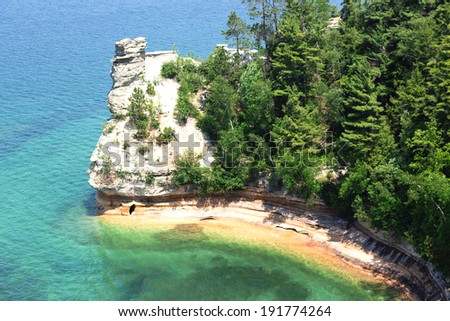 Miners Castle formation in Pictured Rocks National Lakeshore