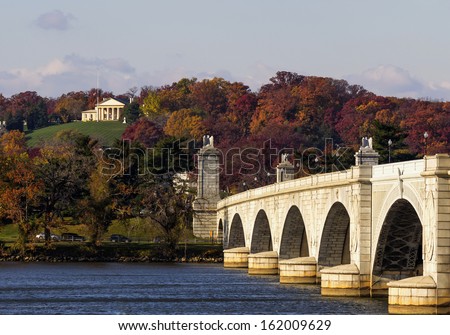 Arlington Memorial Bridge in Washington DC USA