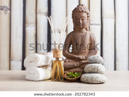 Buddha in meditation, religious concept