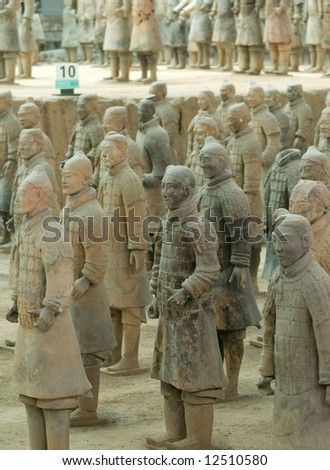 the 2000 year old Terracotta Warriors. Every statue is different and they are located near Xian in Shaanxi Province, China.