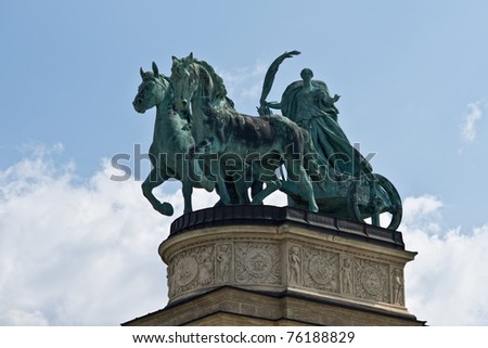 The Heroes\' Square is one of the major squares of Budapest. It lies at the end of AndrÃ?Â¡ssy Avenue and together with it makes an extensive World Heritage site.