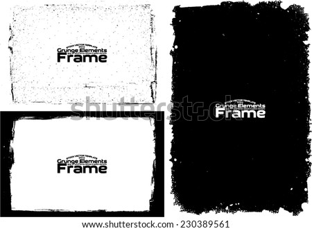 Grunge frame set texture - Abstract design template. Stock vector set - easy to use