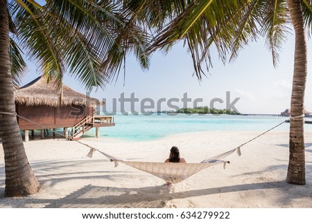 Exotic Tropical Paradise Over Water Bungalow Crystal Clear Turquoise Blue Ocean Sea Water Serene Secluded