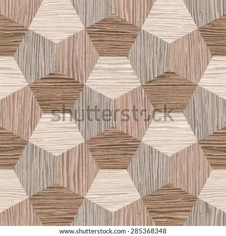 abstract decorative tiles - seamless background - Blasted Oak Groove wood texture