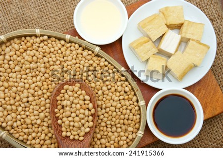 Soybean name Glycine max, Fabaceae family, rich protein, acid amino, vitamin, an organic, cheap, nutrition product, to process soy milk, soy sauce, tofu, cooking oil, suitable for diet menu