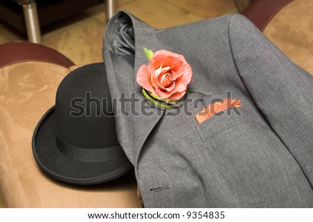rose for mens suit wedding