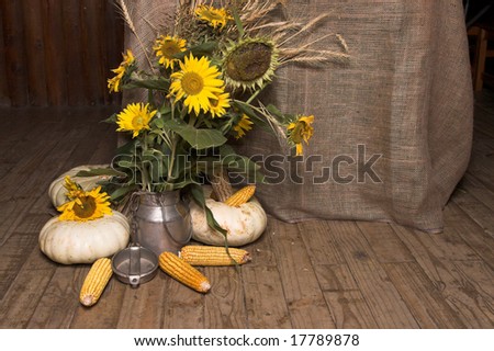 Natural Decorations for a farm style wedding theme
