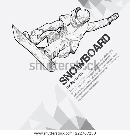 winter sport background, snowboarding