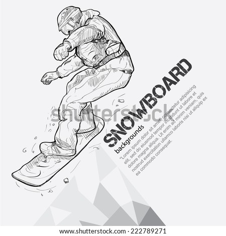 winter sport background, snowboarding