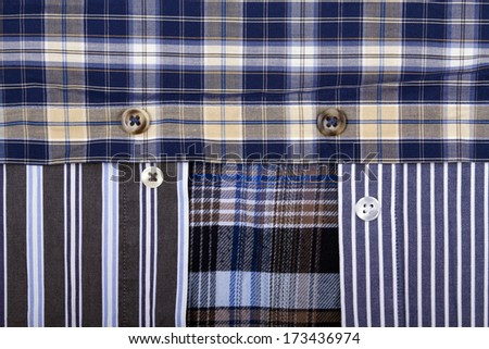 Cloth blue background with buttons for design