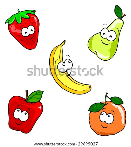 fruits with faces