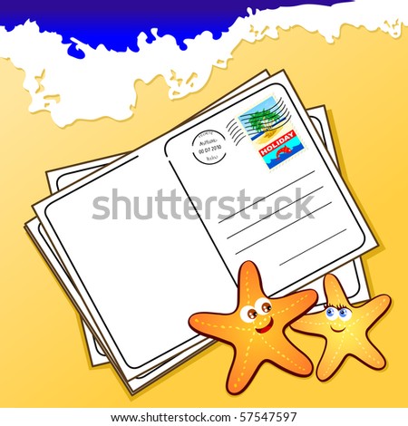 funny postcards. stock vector : Postcards