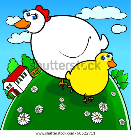 funny chicken pictures. stock vector : funny chicken